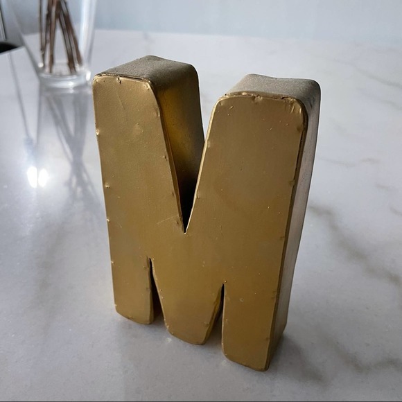 Gold Metal M Homer Decor Piece - Picture 2 of 8